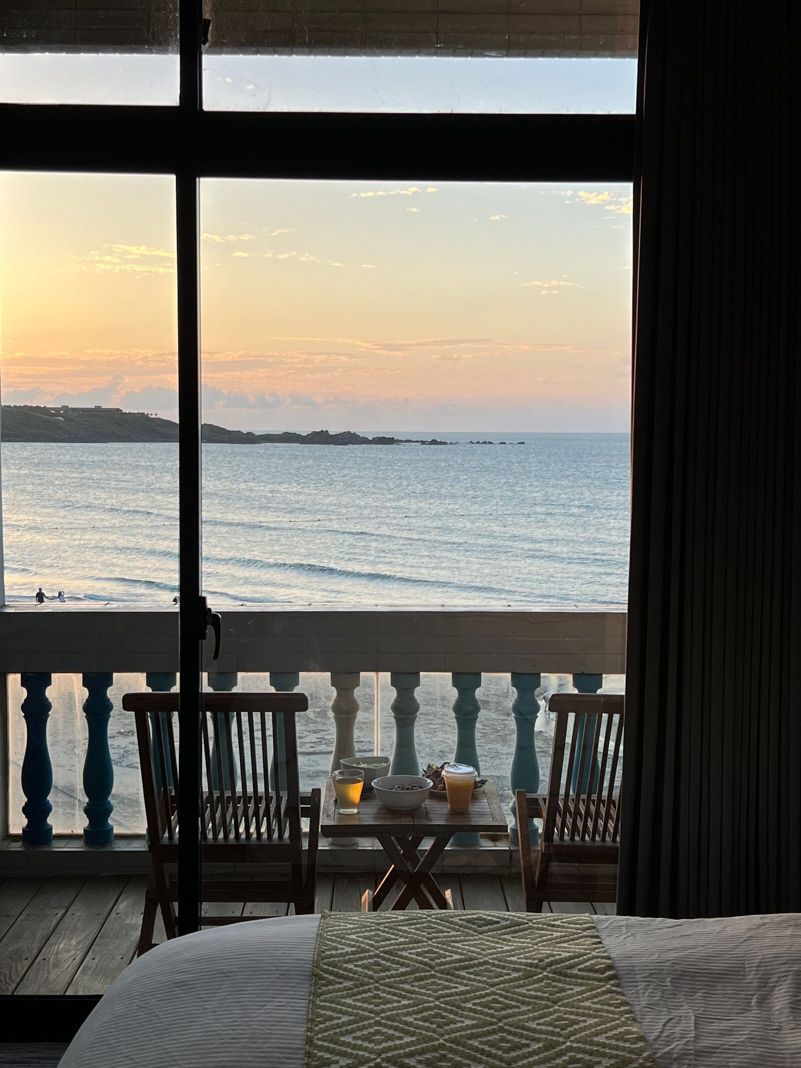 Private balcony overlooking the coast